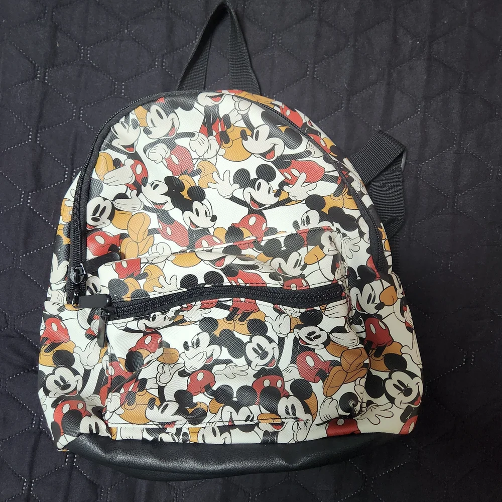 Mickey Mouse Patterned Backpack - Picture 1 of 3
